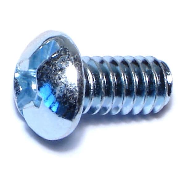 Midwest Fastener 1/4"-20 x 1/2 in Combination Phillips/Slotted Round Machine Screw, Zinc Plated Steel, 100 PK 07682 - main